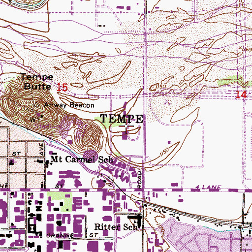 Topographic Map of Joe Selleh Track, AZ
