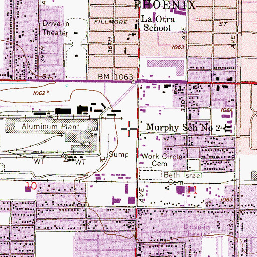 Topographic Map of Capitol Post Office, AZ