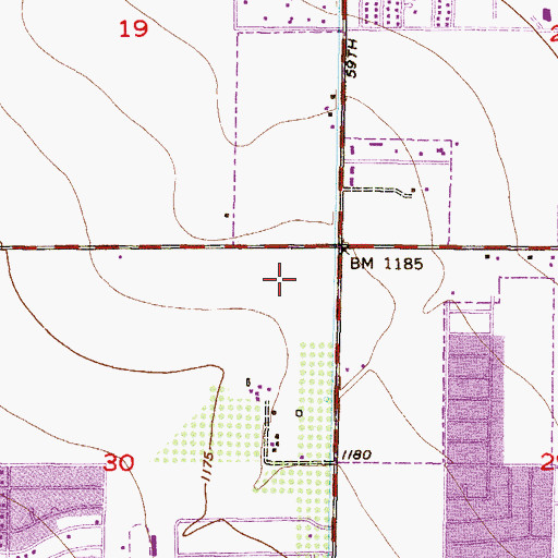Topographic Map of Glendale Post Office, AZ