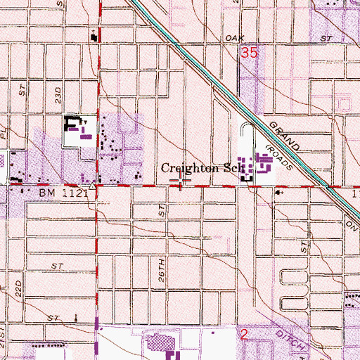 Topographic Map of McDowell Post Office, AZ