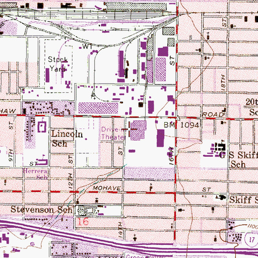 Topographic Map of Rio Salado Post Office, AZ