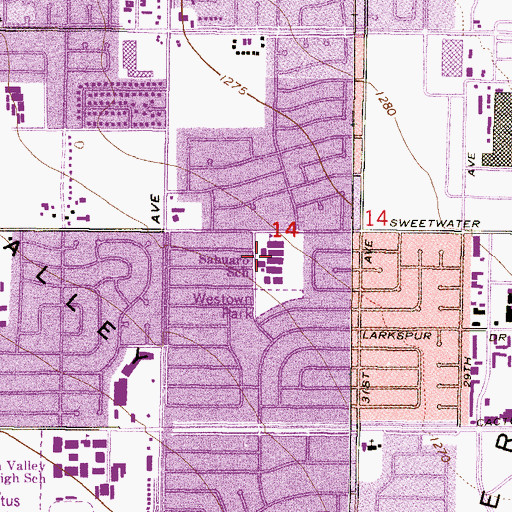 Topographic Map of Academy of Arizona North Campus, AZ