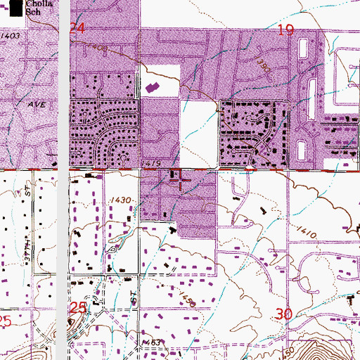 Topographic Map of Accelerated Learning Center, AZ