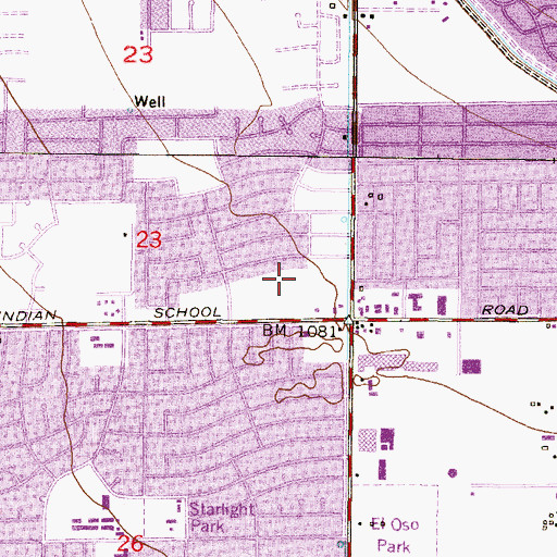Topographic Map of Air Academy Charter High School, AZ