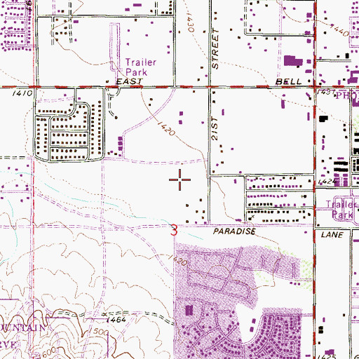 Topographic Map of Aire Libre Elementary School, AZ