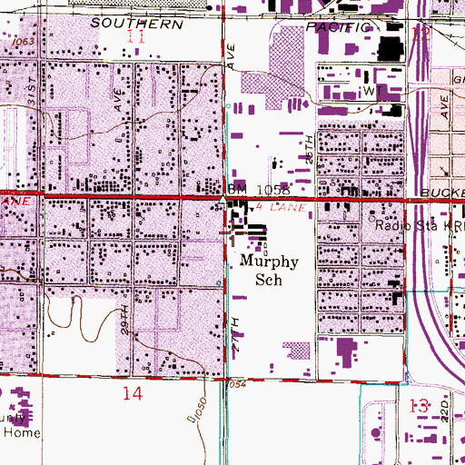Topographic Map of Alfred F. Garcia Elementary School, AZ
