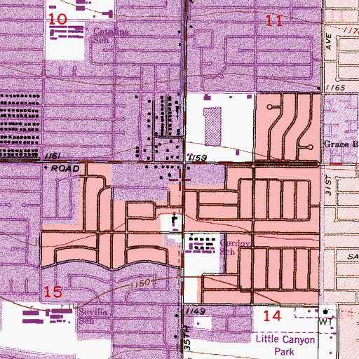 Topographic Map of All Aboard Charter School, AZ