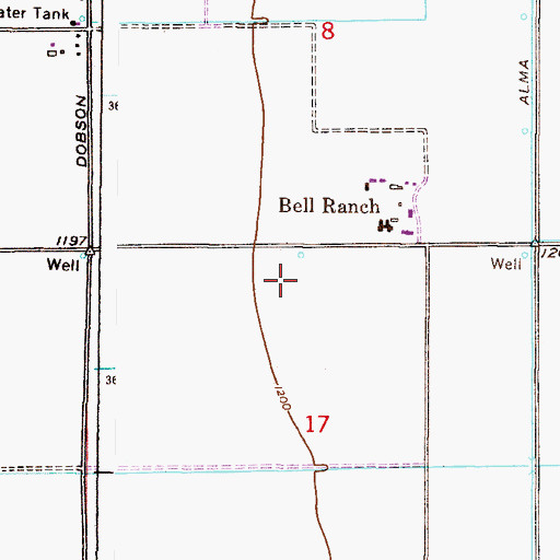 Topographic Map of Jacobson Elementary School, AZ