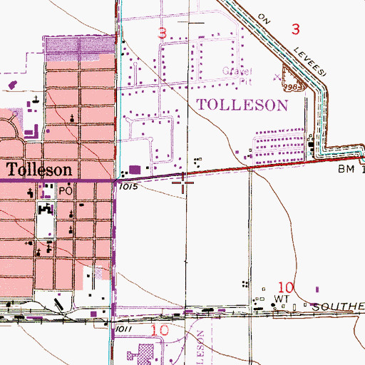 Topographic Map of Arizona Desert Elementary School, AZ
