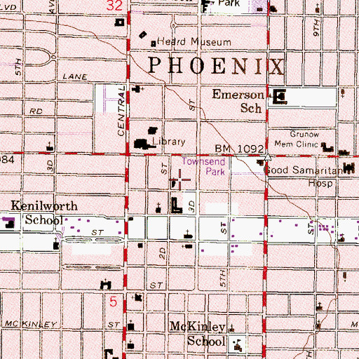 Topographic Map of Arizona School For The Arts, AZ
