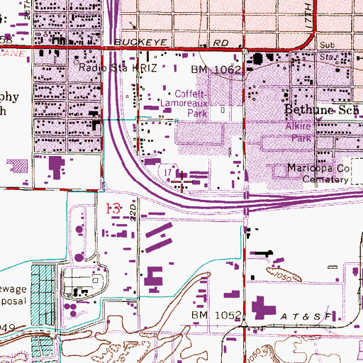 Topographic Map of Arthur M Hamilton Elementary School, AZ