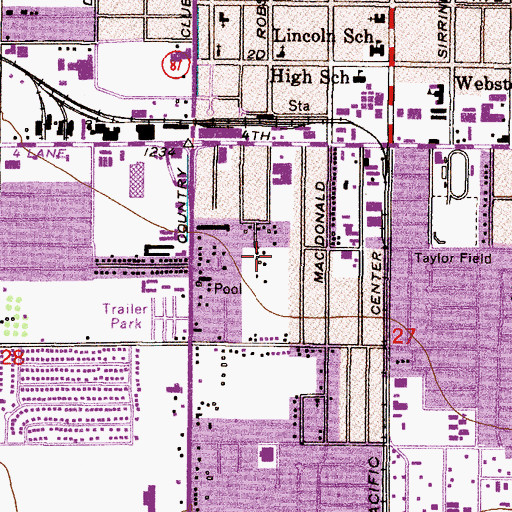 Topographic Map of Mesa Arts Academy, AZ