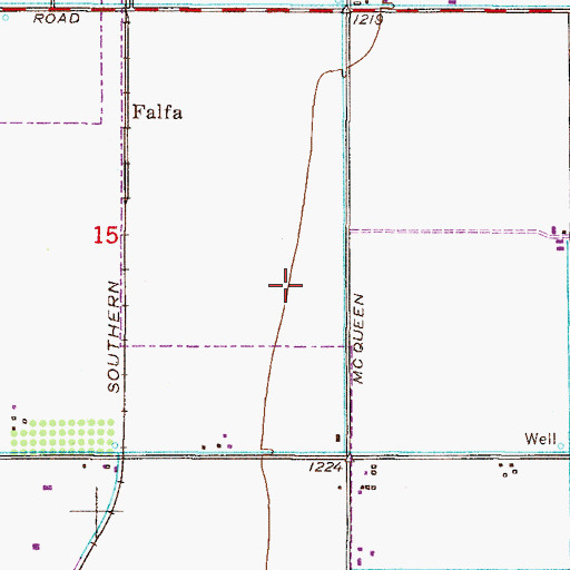 Topographic Map of Mesquite High School, AZ