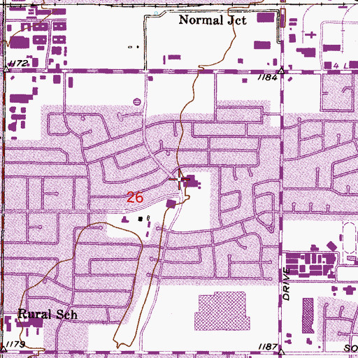 Topographic Map of Meyer Elementary School, AZ