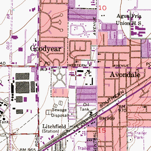Topographic Map of Michael Anderson School, AZ