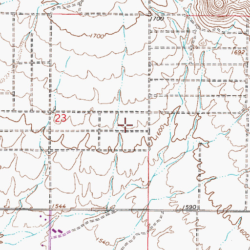 Topographic Map of Mountainside Middle School, AZ