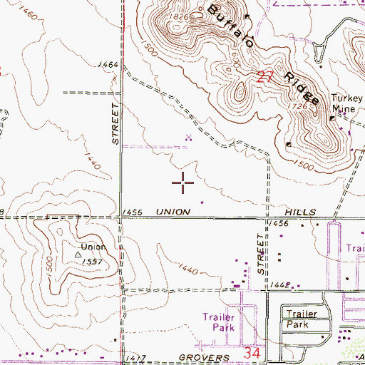 Topographic Map of North Canyon High School, AZ