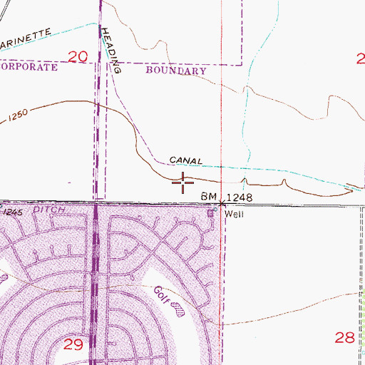 Topographic Map of Parkridge Elementary School, AZ