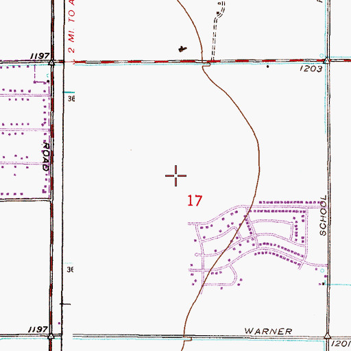 Topographic Map of Pomeroy Elementary School, AZ