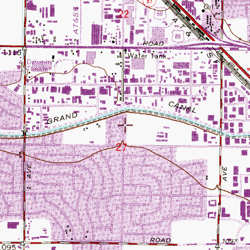 Topographic Map of Pueblo del Sol Middle School, AZ
