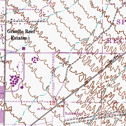 Topographic Map of Red Mountain High School, AZ