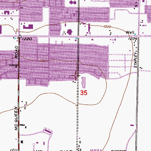 Topographic Map of Redwood Academy, AZ