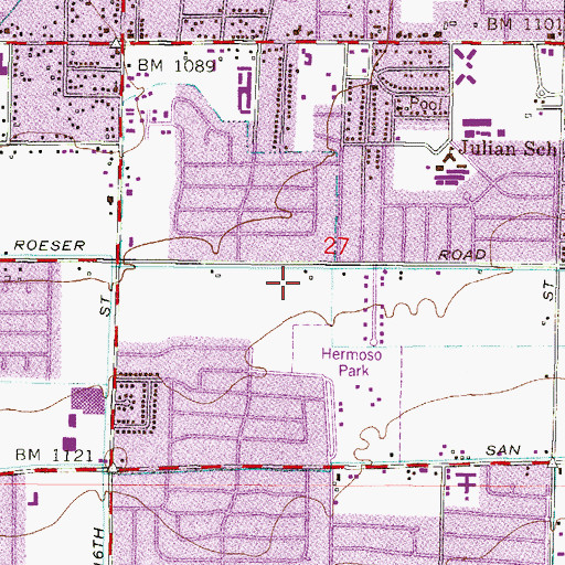 Topographic Map of Sabis International School, AZ
