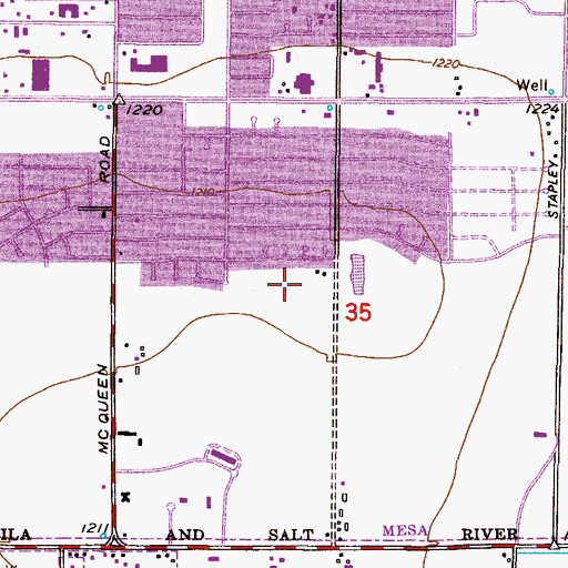 Topographic Map of Sequoia Charter School Secondary, AZ