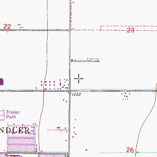 Topographic Map of Shumway Elementary School, AZ