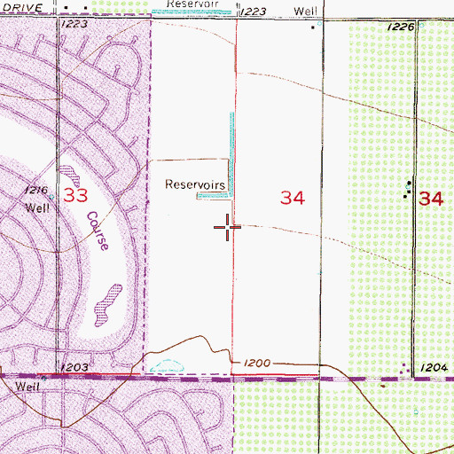 Topographic Map of Skyline Junior High School, AZ