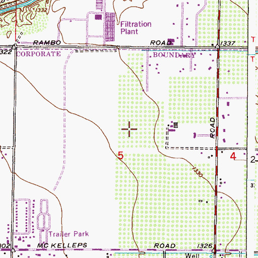 Topographic Map of Srapley Junior High School, AZ