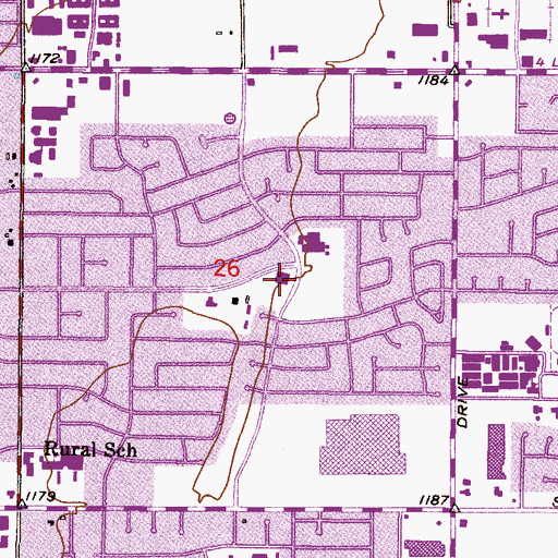 Topographic Map of Sterling Academy of Mathematics and Science, AZ