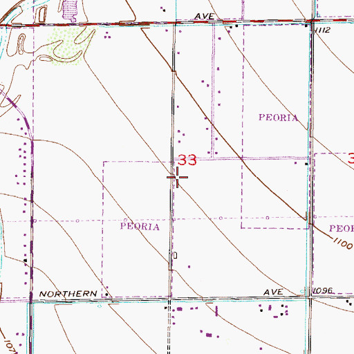 Topographic Map of Sun Valley Elementary School, AZ