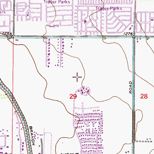 Topographic Map of Taylor Junior High School, AZ