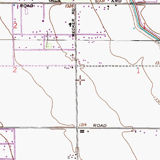 Topographic Map of Towne Meadows Elementary School, AZ