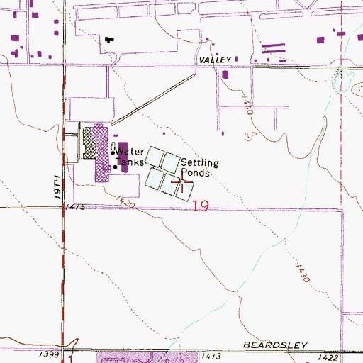 Topographic Map of Valley Academy, AZ