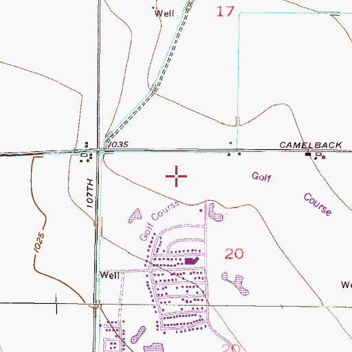 Topographic Map of Villa de Paz Elementary School, AZ