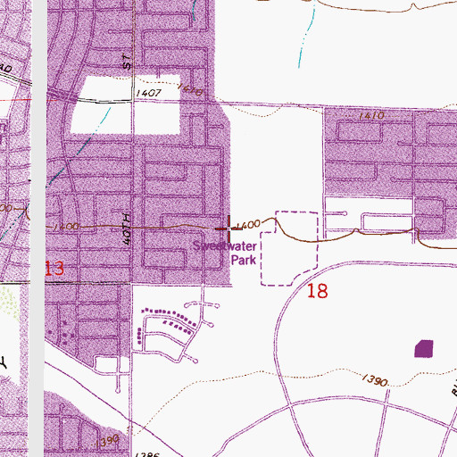Topographic Map of Village Vista Elementary School, AZ