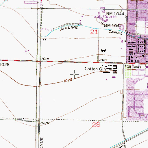 Topographic Map of Western Sky Middle School, AZ