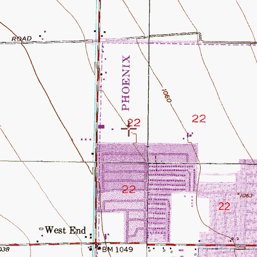 Topographic Map of Westwind Intermediate School, AZ