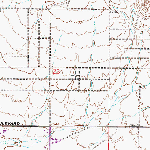 Topographic Map of Desert Mountain High School, AZ