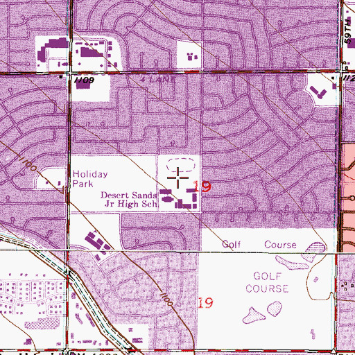 Topographic Map of Desert Sands Sixth Grade Center, AZ