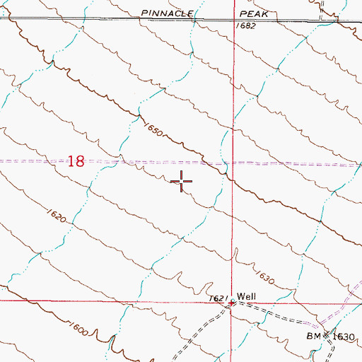 Topographic Map of Desert Trails Elementary School, AZ