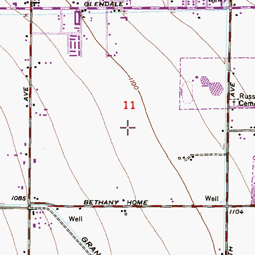 Topographic Map of Discovery School, AZ