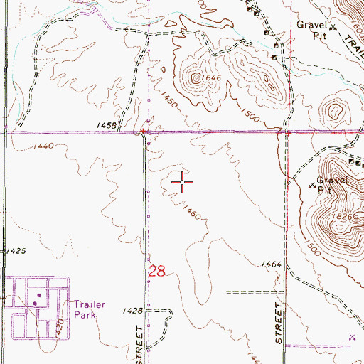Topographic Map of Eagle Ridge Elementary School, AZ