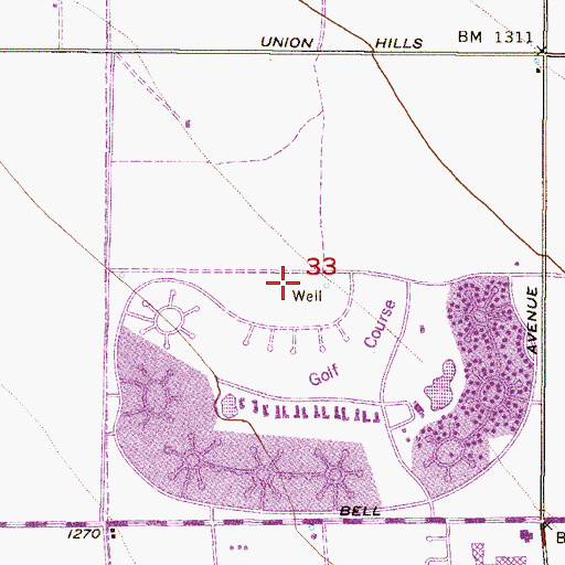 Topographic Map of E-Institute Charter Schools, AZ