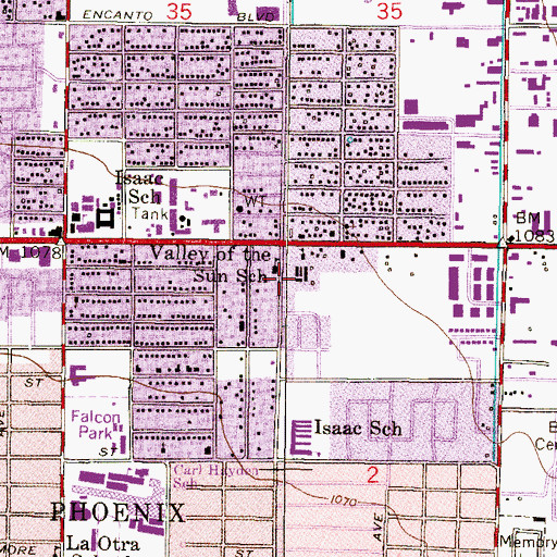 Topographic Map of Esperanza Elementary School, AZ