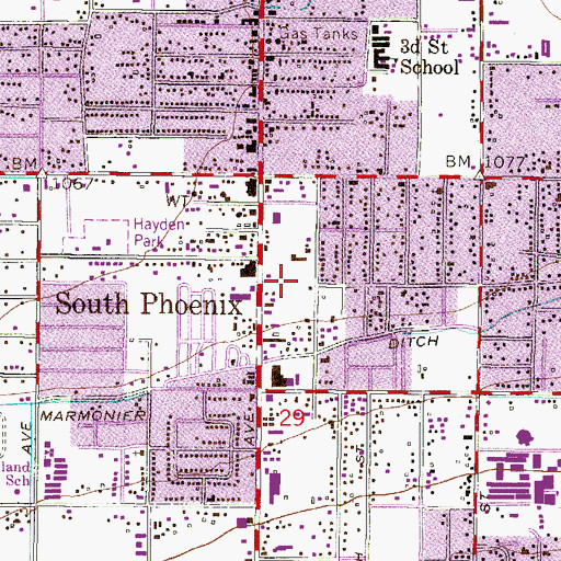 Topographic Map of Esperanza Montessori Academy, AZ
