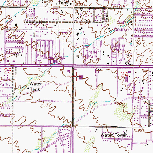 Topographic Map of Excalibur Charter School, AZ