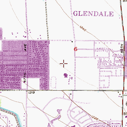Topographic Map of Foothills Elementary School, AZ